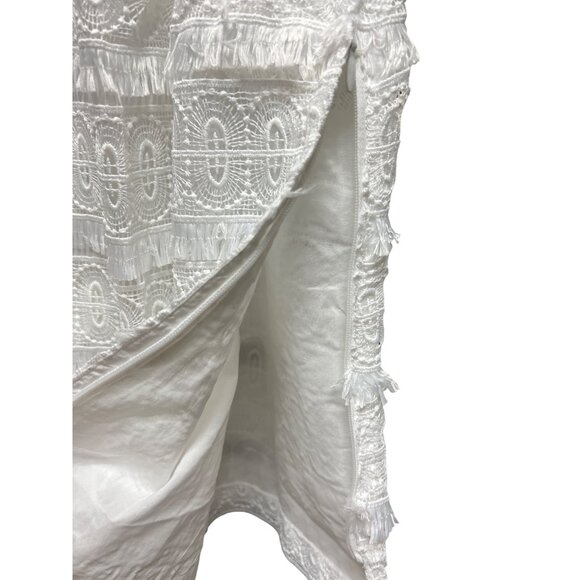 Talbots NWT White Sleeveless Embroidered Panel Tank Blouse - Picture 5 of 7